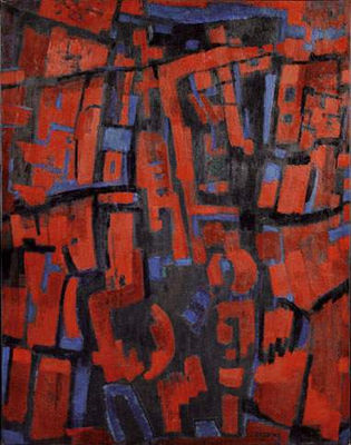 Sample artwork by Jean Rene Bazaine (1904 - 2001), known for expressive abstract painting, stained glass window design, illustrations - View similar artists and auction records