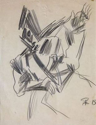 Portrait of Hans Richter: Self-portrait