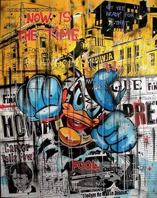 NOW IT'S TIME by Spark - Auction record, sale price, and art valuation. Compare with similar artists and explore comparable artworks.