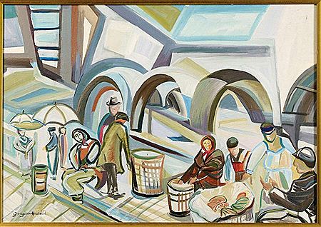LES ANCIENNES HALLES DE PARIS by Georgine Haddad - Auction record, sale price, and art valuation. Compare with similar artists and explore comparable artworks.
