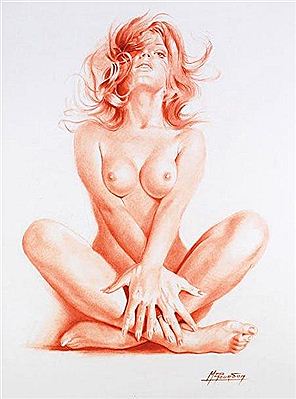 Pin up assise en tailleur, cheveux au vent by Michel Gourdon - Auction record, sale price, and art valuation. Compare with similar artists and explore comparable artworks.