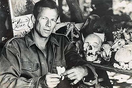 Portrait of Peter Hill Beard: SELF-PORTRAIT WITH SKULL 1991