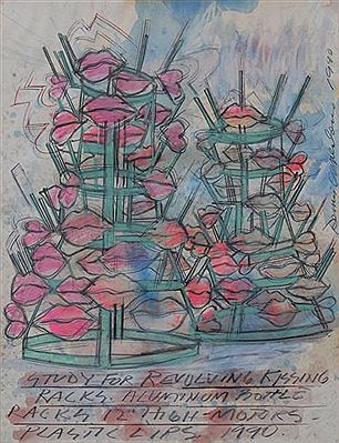 Study for Revolving Kissing Racks.1990