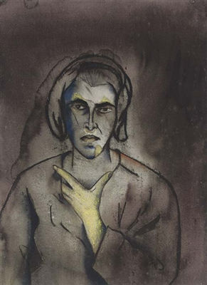 Portrait of Anju Dodiya: Untitled (Self-Portrait)