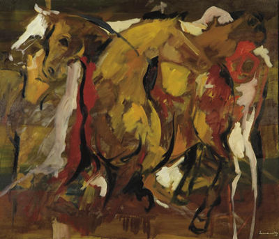 Sample artwork by Emmanuel Guiragossian (Born 1954), known for painting - View similar artists and auction records