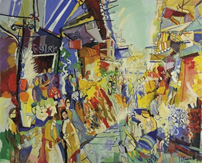 Souk El-Franj, Bab Idriss (Beirut Vegetable Market) by Mohammed EL Rawas - Auction record, sale price, and art valuation. Compare with similar artists and explore comparable artworks.