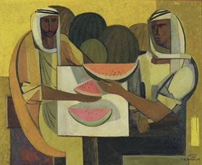Watermelon Sellers by Ismael Al-Sheikhly - Auction record, sale price, and art valuation. Compare with similar artists and explore comparable artworks.