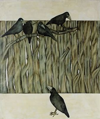 Crows and Tree by Alireza Espahbod - Auction record, sale price, and art valuation. Compare with similar artists and explore comparable artworks.