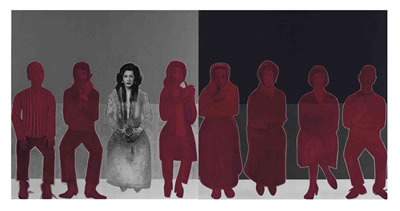 Sample artwork by Khaled Takreti (Born 1964), known for pop aesthetic, innovative approach to portraiture - View similar artists and auction records
