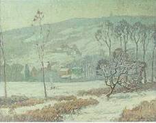 Winter Scene at Dusk