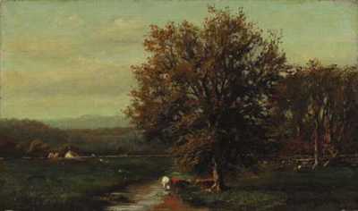 Cows by a Stream