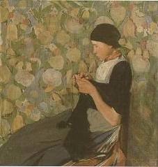 Dutch Girl Sewing by Leopold Gould Seyffert - Auction record, sale price, and art valuation. Compare with similar artists and explore comparable artworks.