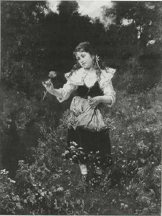 Girl Picking Flowers