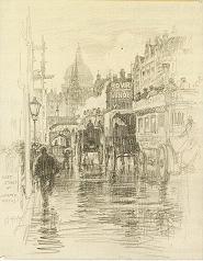 Fleet Street at Ludgate Circus by Lester George Hornby - Auction record, sale price, and art valuation. Compare with similar artists and explore comparable artworks.