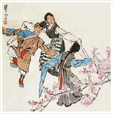 TIBETAN DANCE by Qianyu Ye - Auction record, sale price, and art valuation. Compare with similar artists and explore comparable artworks.