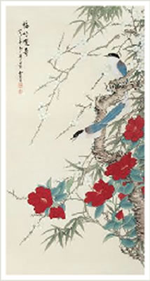 Bird and Flowers