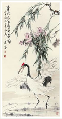 CRANES AND FLOWERS