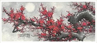 Sample artwork by Chengxi Wang (Born 1940), known for painting (plum blossoms) - View similar artists and auction records