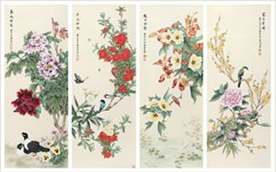 BIRD AND FLOWERS