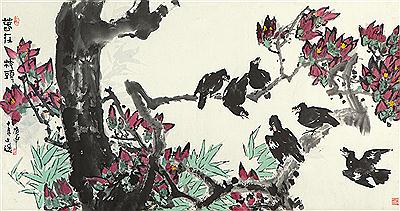 BIRDS AND FLOWERS