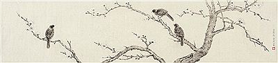 SPARROW AND PLUM by Anmin Xu - Auction record, sale price, and art valuation. Compare with similar artists and explore comparable artworks.