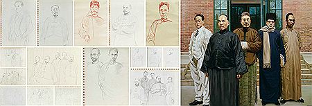 SINOLOGY RESEARCH INSTITUTE(ENCLOSED WITH AN OIL DRAFT AND 16 SKETCHES) by Danqing Chen - Auction record, sale price, and art valuation. Compare with similar artists and explore comparable artworks.