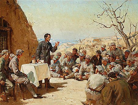 CHAIRMAN MAO IS MAKING A SPEECH IN THE RED ARMY UNIVERSITY (3)