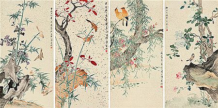 FLOWERS AND BIRDS by Hanting Jiang - Auction record, sale price, and art valuation. Compare with similar artists and explore comparable artworks.