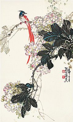 BIRD AND FLOWERS
