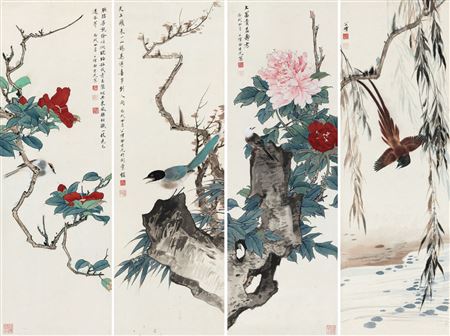 BIRDS AND FLOWERS