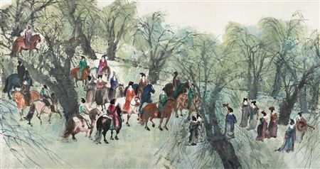LADIES RIDING HORSES