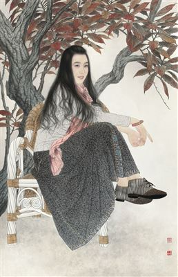 A LADY SITTING ALONE
