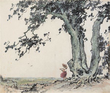 A GIRL UNDER THE GRANT PINE