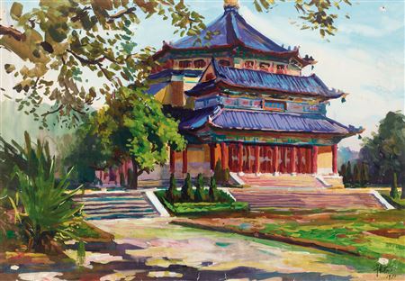 DR.SUN YAT-SEN'S MEMORIAL HALL by Meisun Zhang - Auction record, sale price, and art valuation. Compare with similar artists and explore comparable artworks.