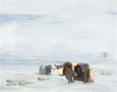 Sample artwork by Kun Wang (Born 1958), known for painting - View similar artists and auction records