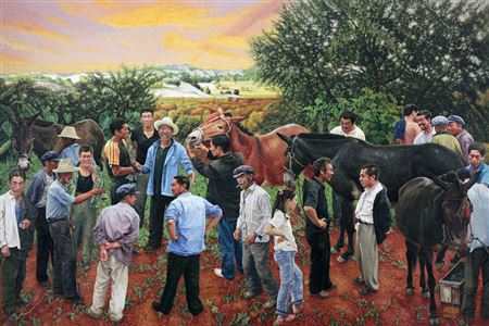 TRADING IN SUMMER by Cheng-Gang Lu - Auction record, sale price, and art valuation. Compare with similar artists and explore comparable artworks.