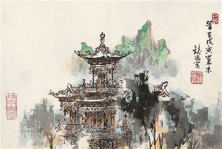 Landscape by Jinghan He - Auction record, sale price, and art valuation. Compare with similar artists and explore comparable artworks.