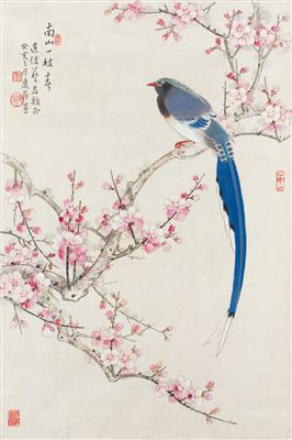 BIRD AND FLOWERS