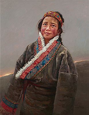 Sample artwork by Jiang Zhang (Born 1958), known for painting - View similar artists and auction records