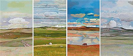 FOUR SEASONS ON MONGOLIAN SAVANNAH (QUADRUPLE)