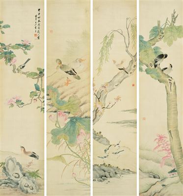 Sample artwork by Pan Zhang (1812 - After 1890), known for scroll paintings, flowers and birds - View similar artists and auction records