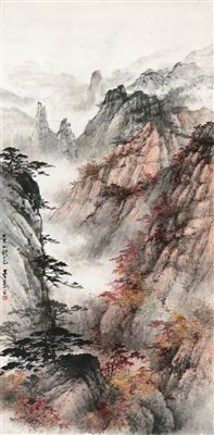 AUTUMN IN HUANGSHAN MOUNTAIN by Shouping Dong - Auction record, sale price, and art valuation. Compare with similar artists and explore comparable artworks.