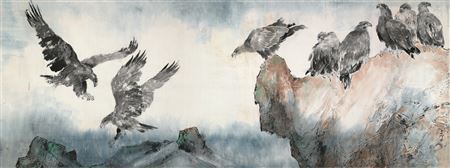 Sample artwork by Yang Shanshen (1913 - 2004), known for lingnan school of painting, modernist and traditional - View similar artists and auction records