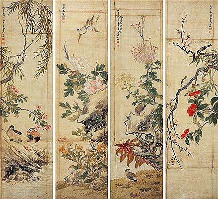 BIRDS AND FLOWERS