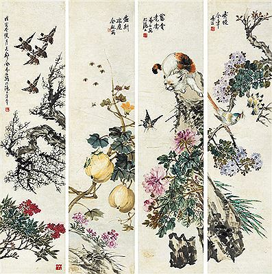 BIRDS AND FLOWERS by Jin Mengshi - Auction record, sale price, and art valuation. Compare with similar artists and explore comparable artworks.