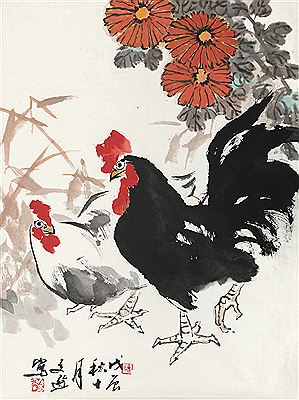 CHICKEN AND CHRYSANTHEMUM