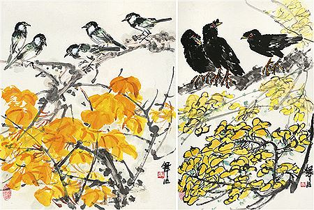 BIRDS AND LEAVES (2)