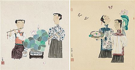 TWO BEAUTIES (2) by Xiaojuan Ma - Auction record, sale price, and art valuation. Compare with similar artists and explore comparable artworks.