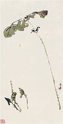 LOTUS WITH BIRD