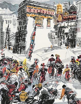 BY THE JOKHANG TEMPLE IN LHASA